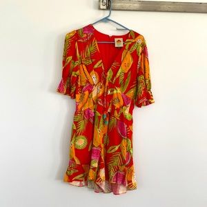 EUC Farm Rio papaya romper